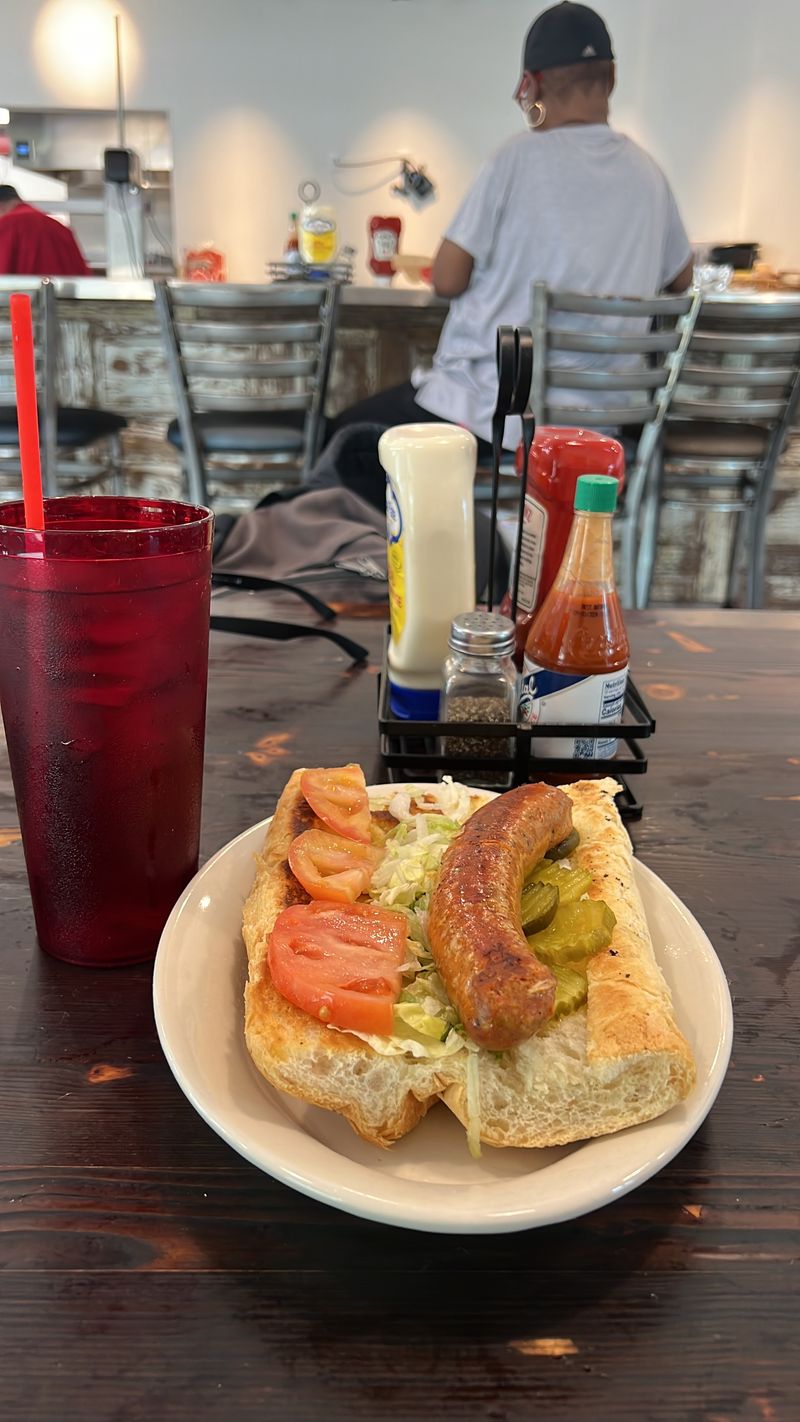The Legendary Creole Hot Sausage Po-Boy