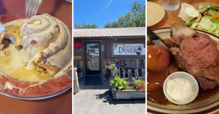 This Idaho Small-Town Diner Serves Enormous Cinnamon Rolls And Prime Rib Locals Call A Must-Stop On Yellowstone Highway