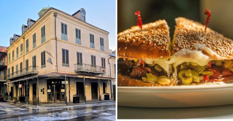 This Louisiana French Quarter Café Serves Warm Muffulettas So Good, Every Bite Feels Like Its Own Little Holiday