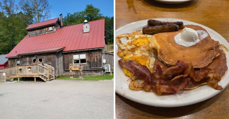 This Vermont Log-Cabin Diner Serves Maple-Glazed Bacon And Fluffy Pancakes That Make Every Morning Feel Like a Ski Weekend Treat