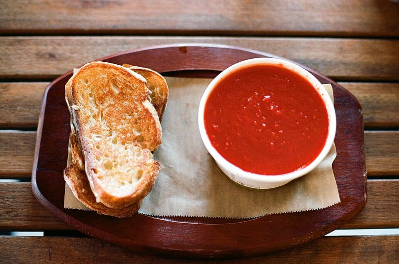 Grilled cheese with tomato soup