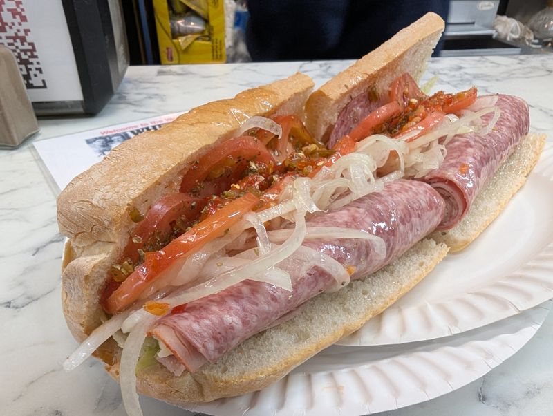 This New Jersey Boardwalk Deli Counter Stacks Two-Foot Italian Subs So Packed With Meat People Plan Atlantic City Trips Around Them 9 Oil, Vinegar, Oregano Balance