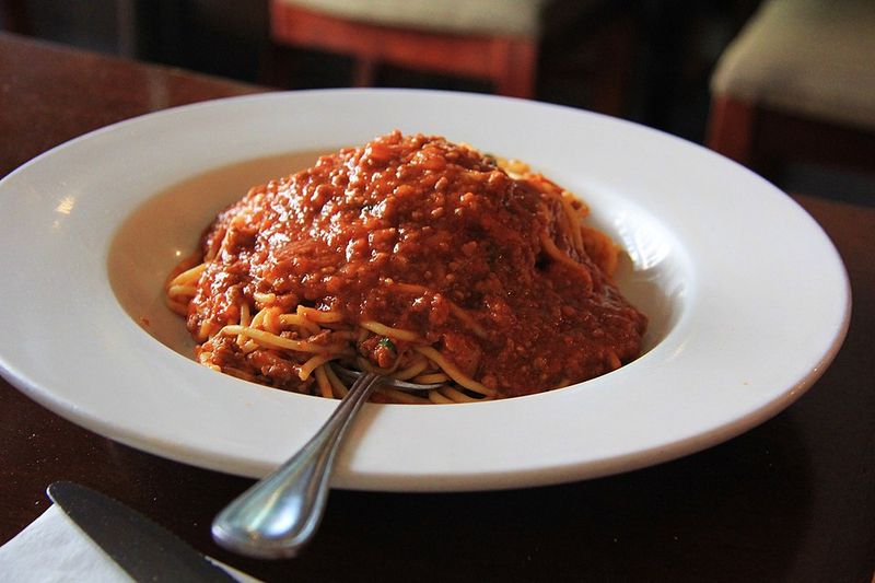 Spaghetti and meat sauce