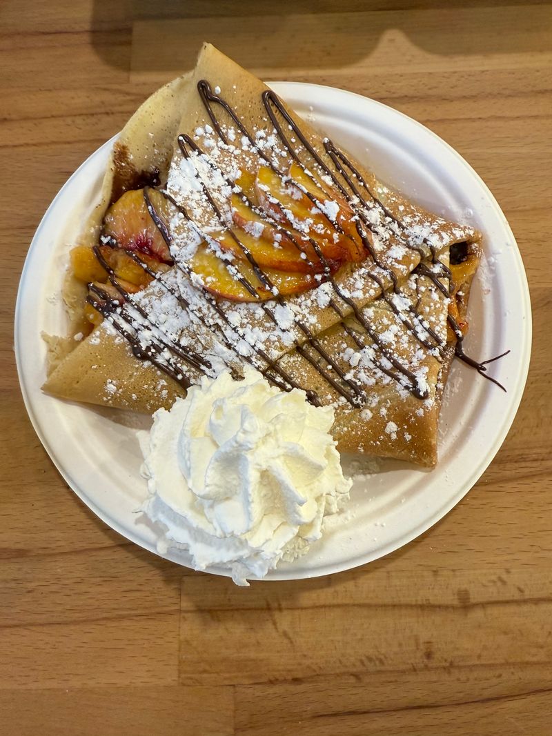 Peaches and Cream Boardwalk Crepe