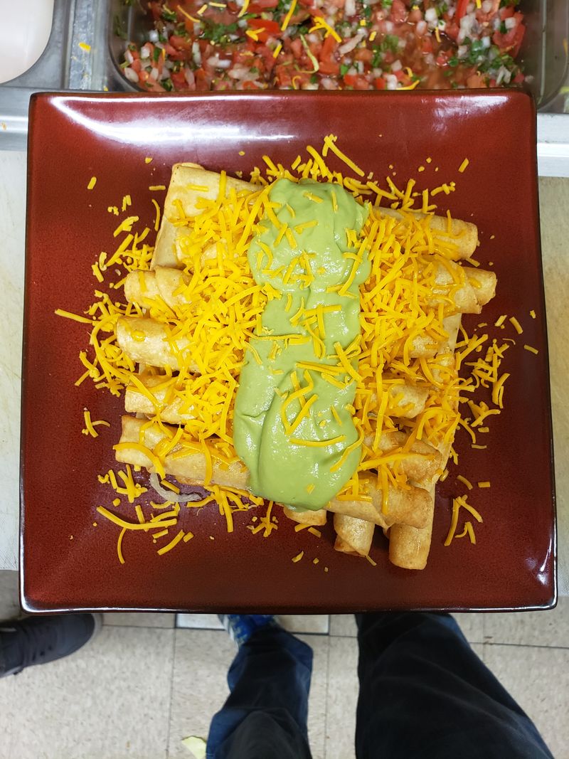 Rolled Tacos With Guac And Cheese