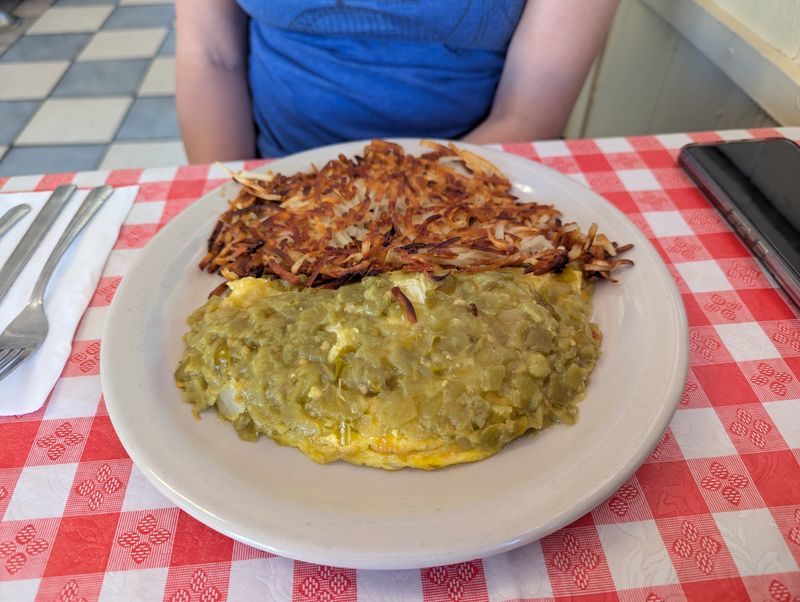 Green Chile and Cheese Omelet Add Chorizo