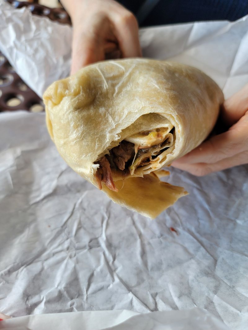 Brisket, Egg, and Cheese Breakfast Burrito