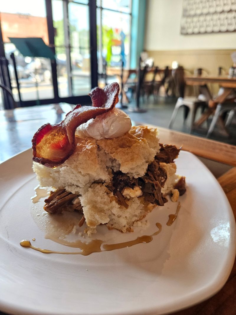 This North Carolina Biscuit Spot Serves Breakfast Biscuits Locals Say Are Worth The Morning Line 8 Bacon Of The Day Biscuit