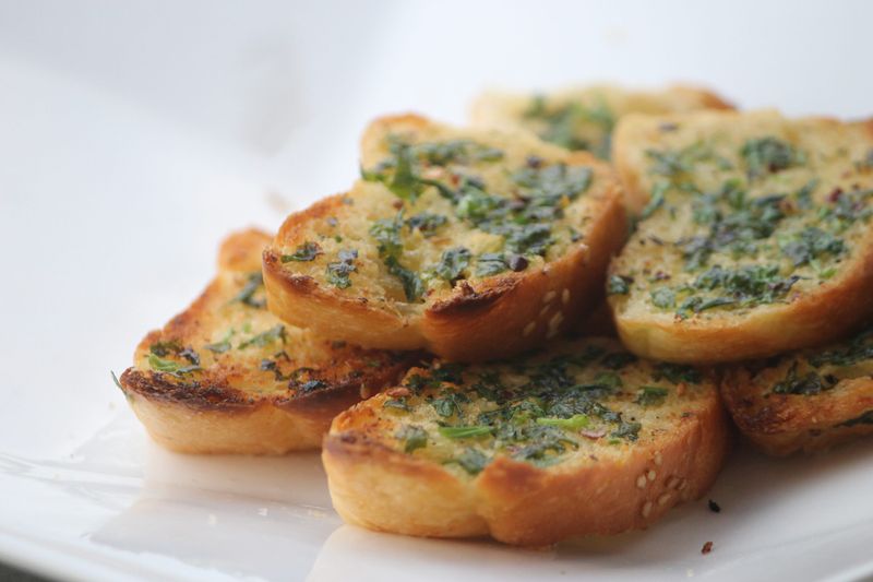 Frozen garlic bread
