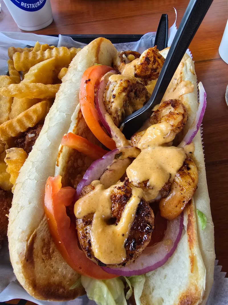 Po Boy Shrimp Sandwich Win