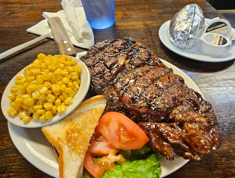 This Georgia Steak And Seafood Spot Serves Big Plates Locals Say Always Hit The Spot 3 Hand-Cut Ribeye, Char-Grilled