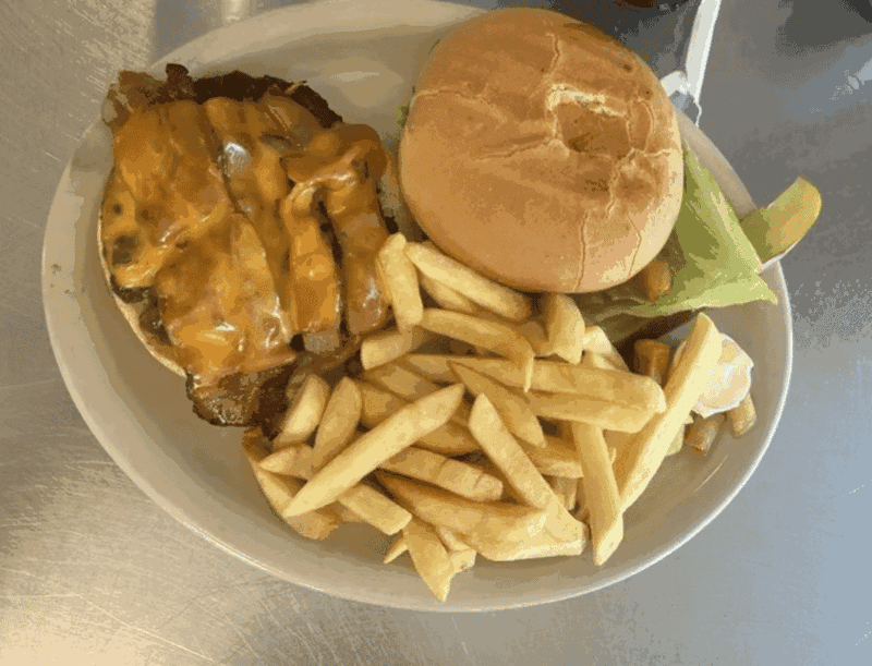 Meatloaf Sandwich With Fries