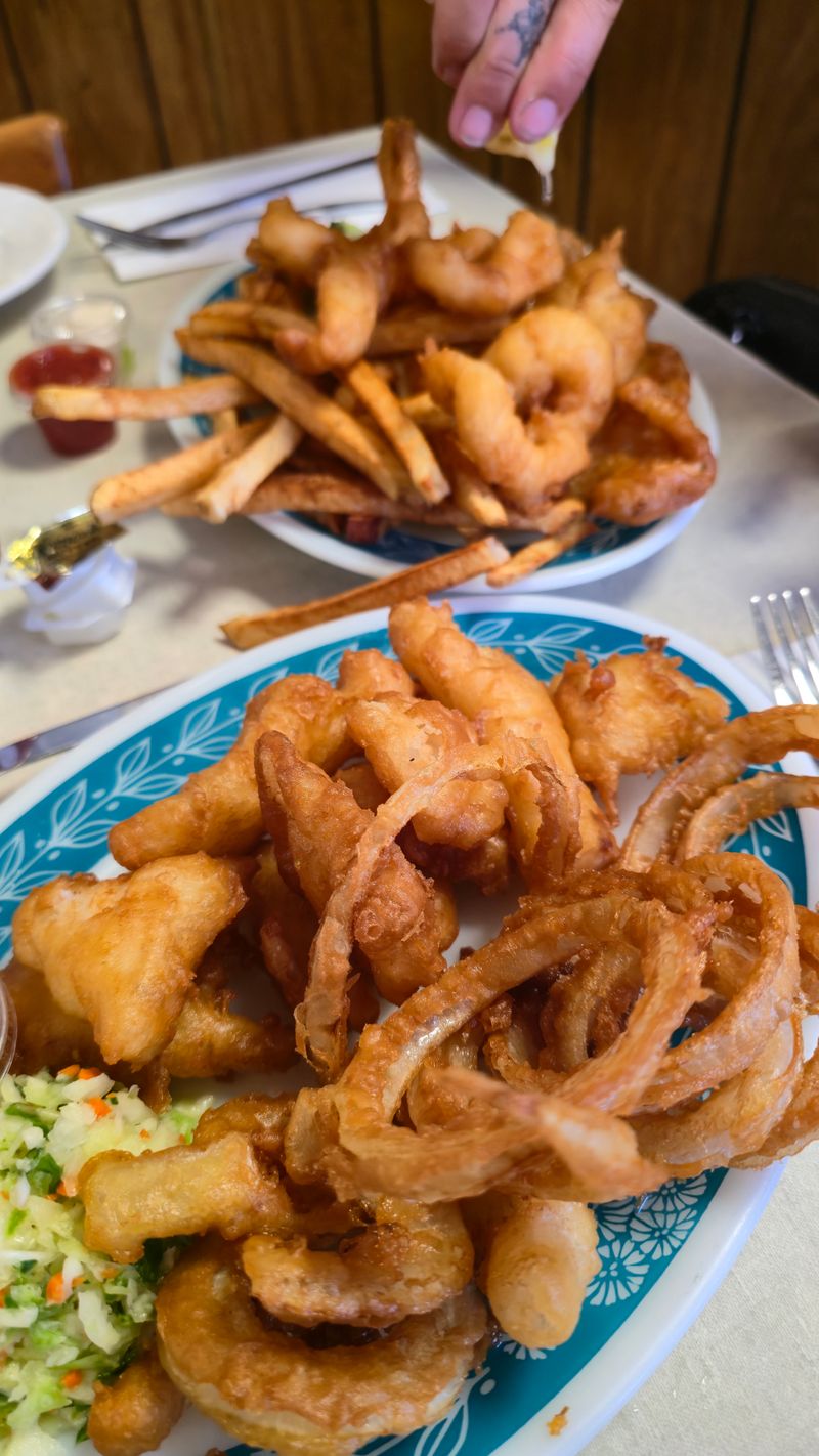 Frog Legs, Shrimp, And Perch