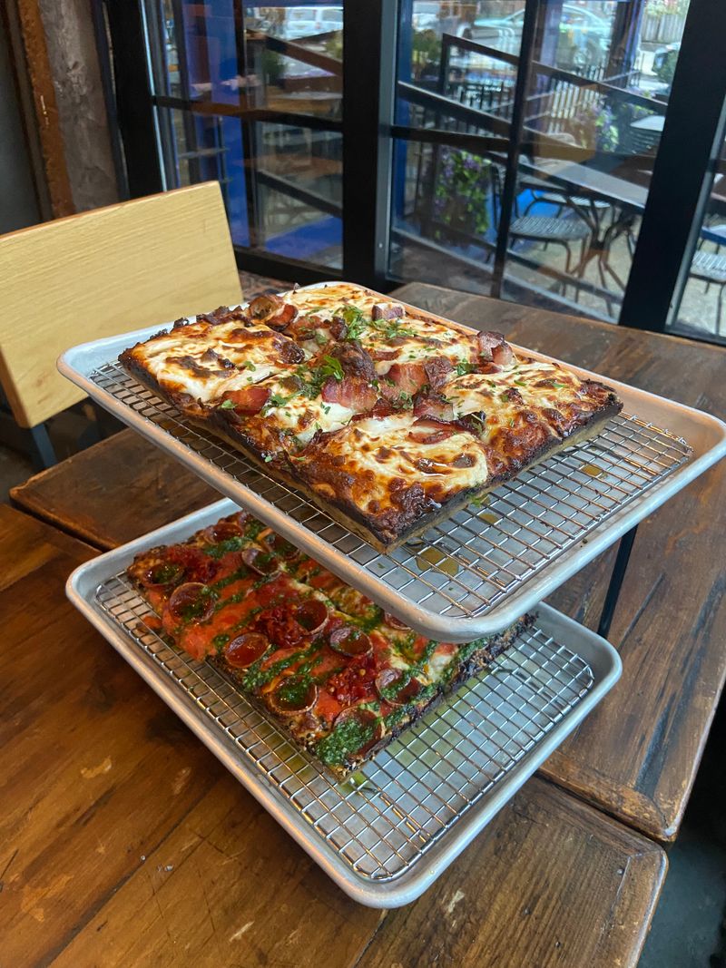 24 Pizza Places Across America Where Thin Crust vs Thick Crust Is the Main Conversation 14 Emmy Squared Pizza: Park Slope - Brooklyn, New York