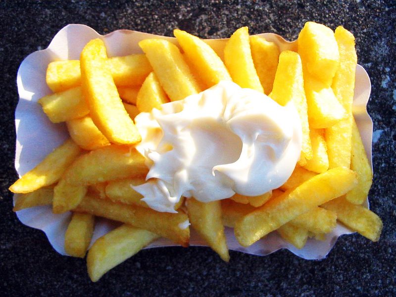 Mayo on fries