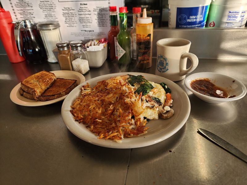 Spinach and Mushroom Omelet, Forest-Style