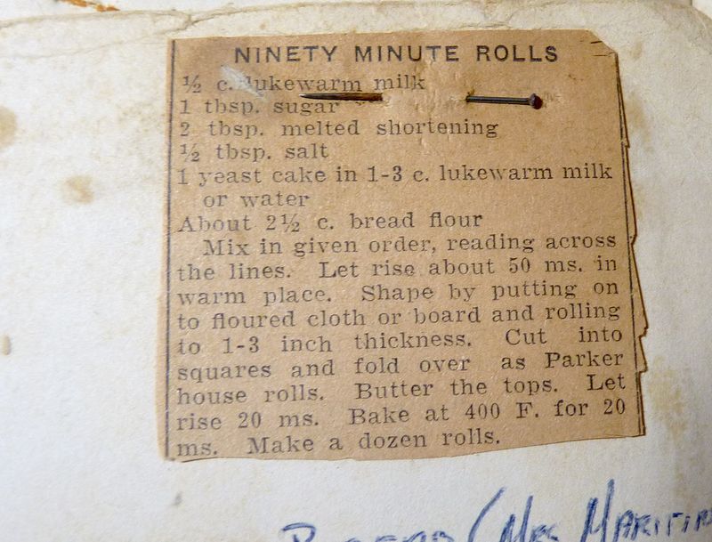 Vintage recipe