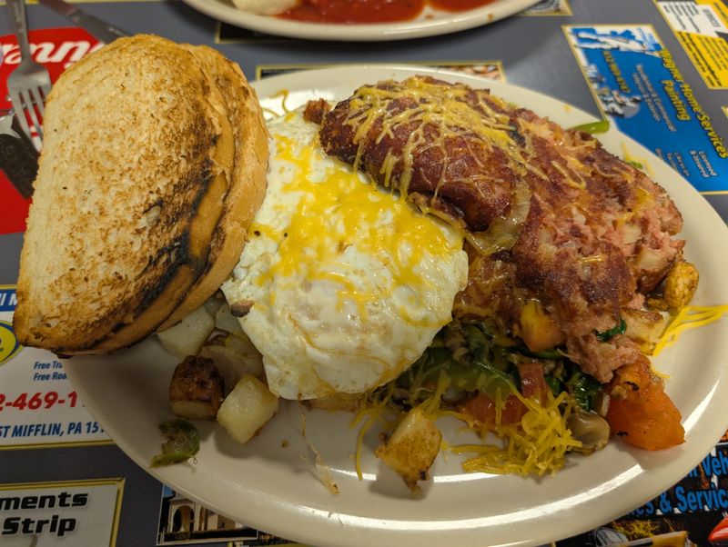 12 Pennsylvania Breakfast Spots Serving Scrapple Plates Locals Swear You Have To Try Once 9 DeLuca's Diner - Pittsburgh, Pennsylvania