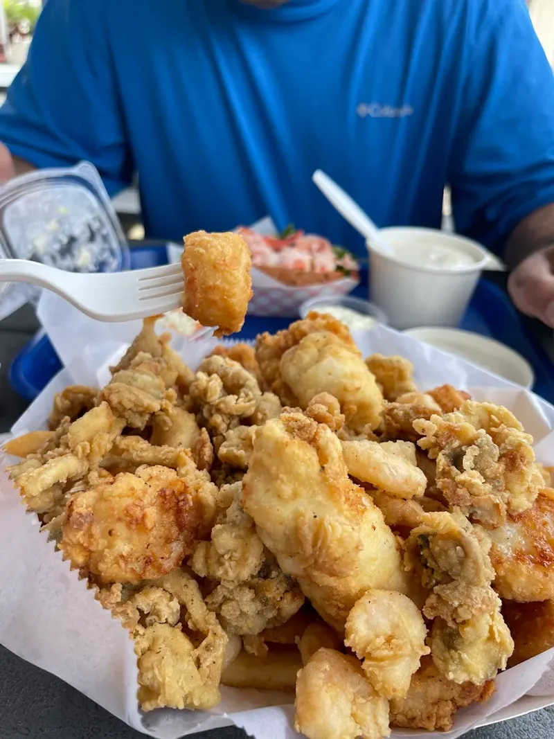 This Maine Waterfront Chowder Spot Gets So Busy, Regulars Know To Arrive Before Noon 11 Beer Battered Shrimp Basket