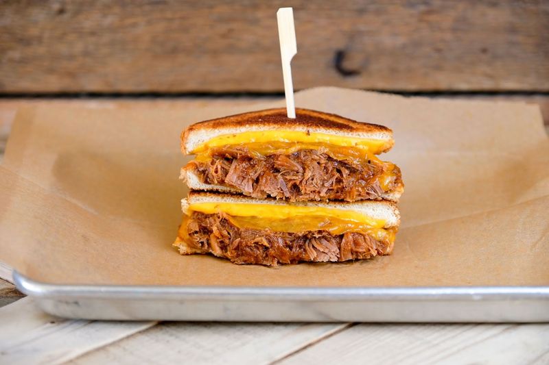 Pulled Pork Grilled Cheese