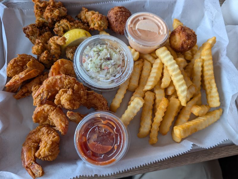 17 Coastal Seafood Shacks Across America Serving Fried Shrimp Baskets Worth the Drive 3 Safe Harbor Seafood Restaurant - Atlantic Beach, Florida