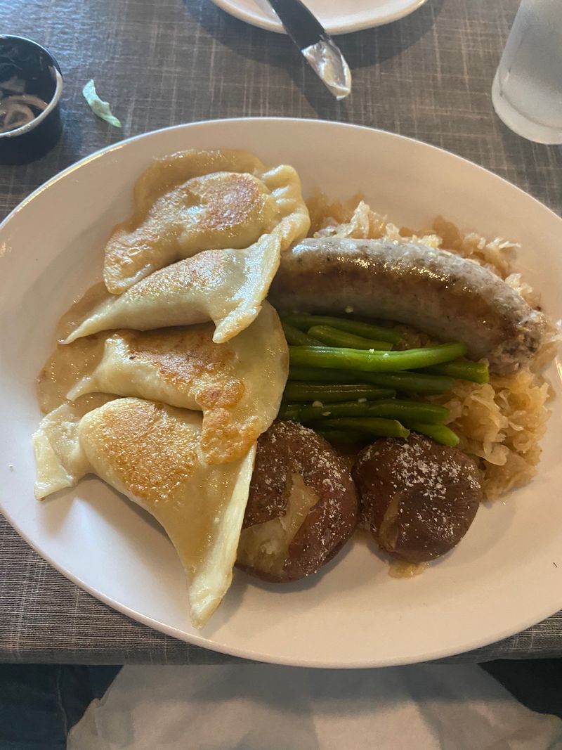 Kielbasa and Kraut Plate