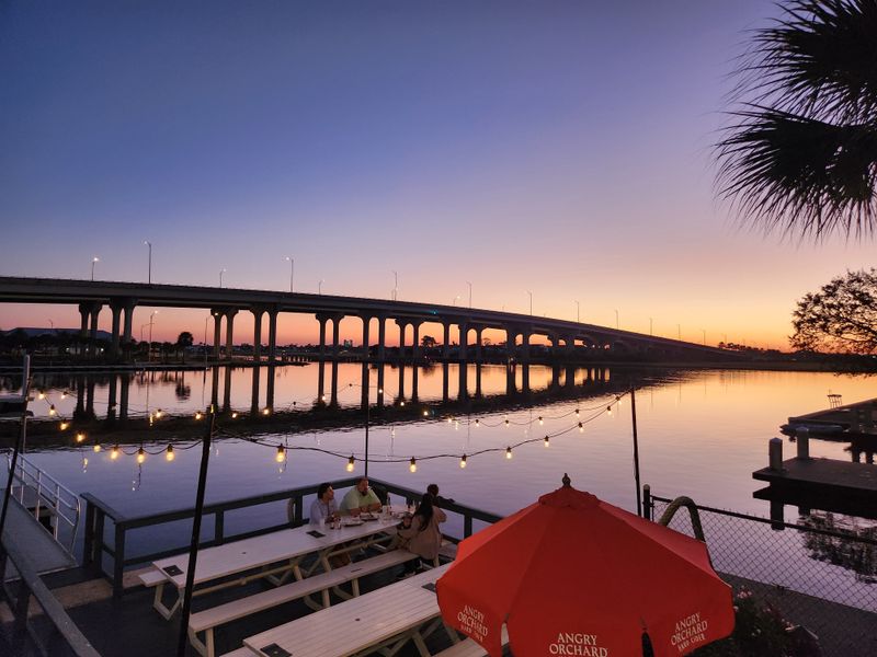 Conch Fritters With Dockside View