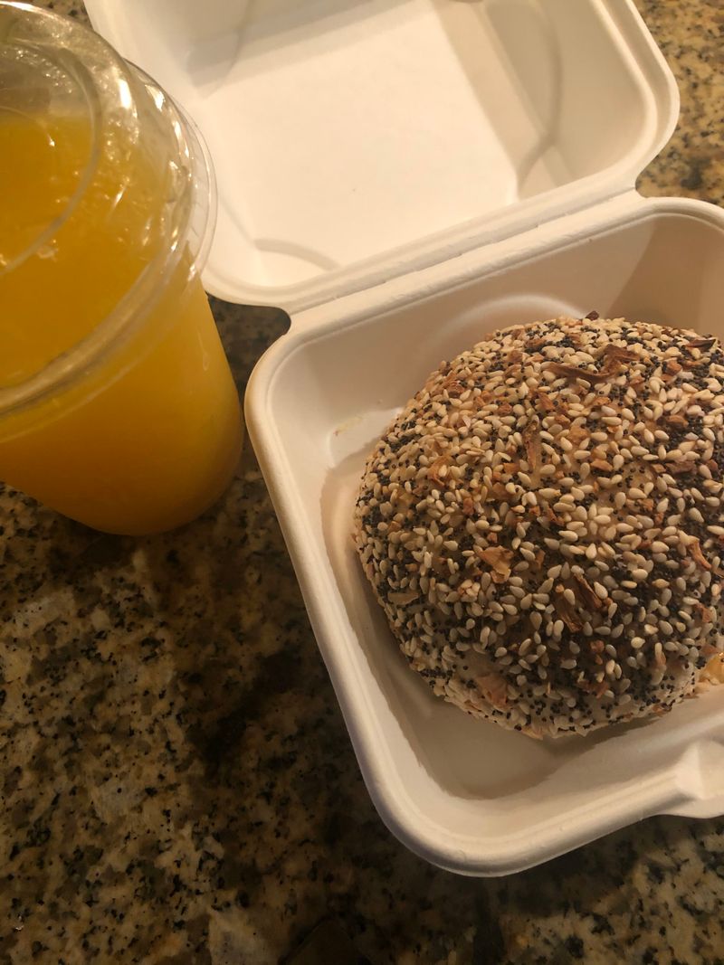 Everything Bagel With Scallion Cream Cheese