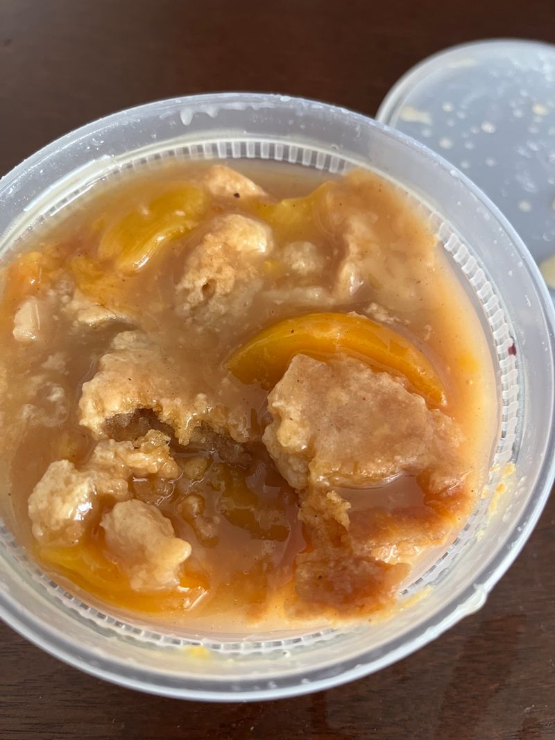 Fried Peach Cobbler Crunch