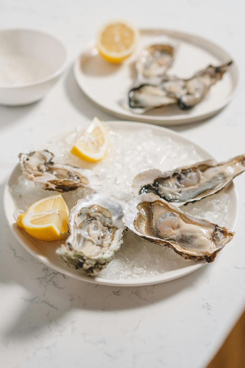 Raw oysters