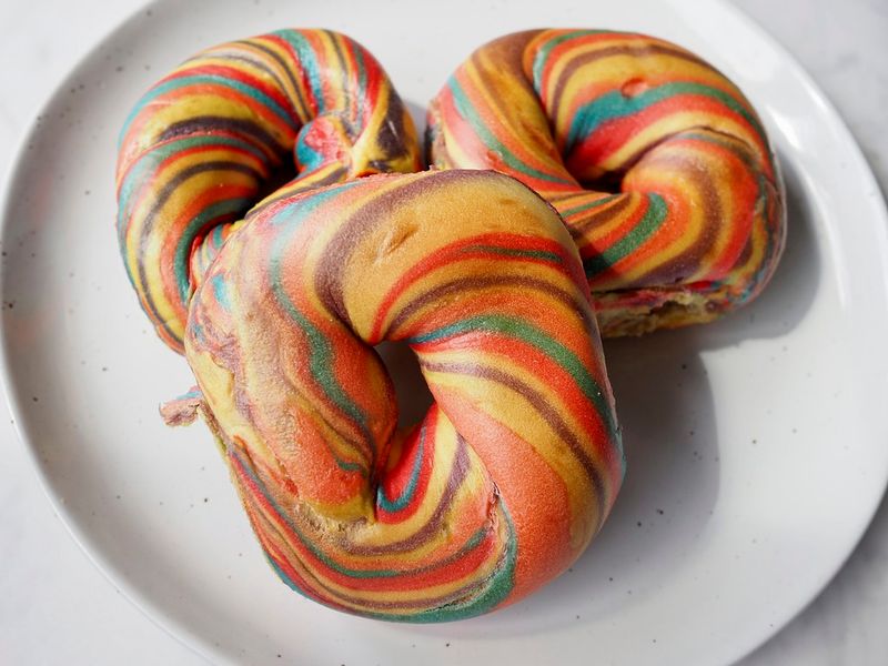 18 Foods That Were Hyped to Death and Then Quietly Died 3 Rainbow bagel
