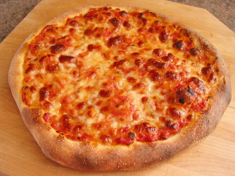 Thin crust pizza