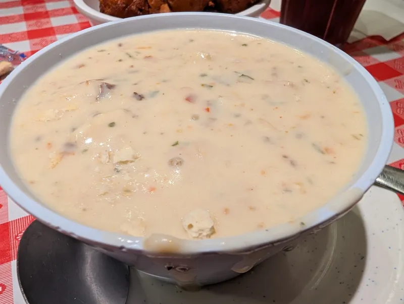 The Famous Bowl of New England Clam Chowder