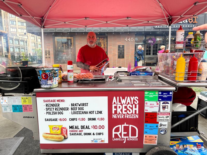 Red Umbrella Reindeer - Anchorage, Alaska