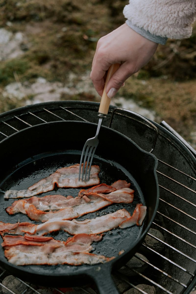 Bacon frying