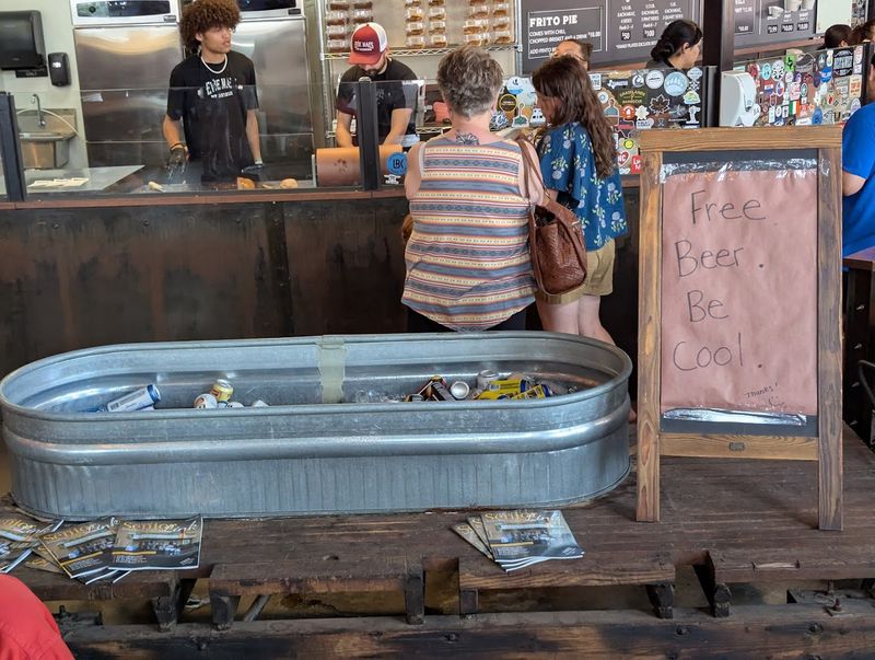 People drive across Texas for the smoked brisket at this no-frills roadside spot 6 The Free Beer While You Wait Situation