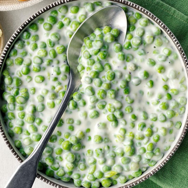 Creamed peas