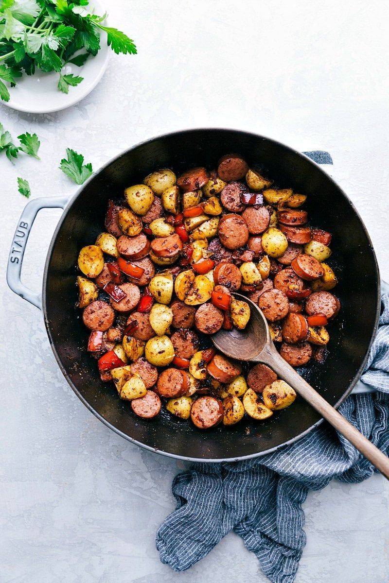 Skillet sausage and potatoes