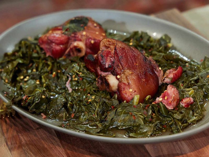 Ham hock collard greens
