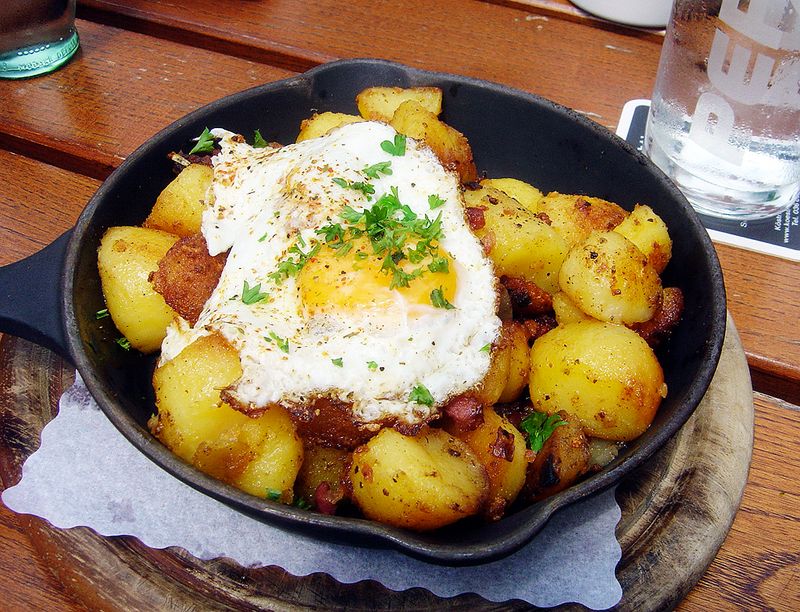 Potatoes and eggs