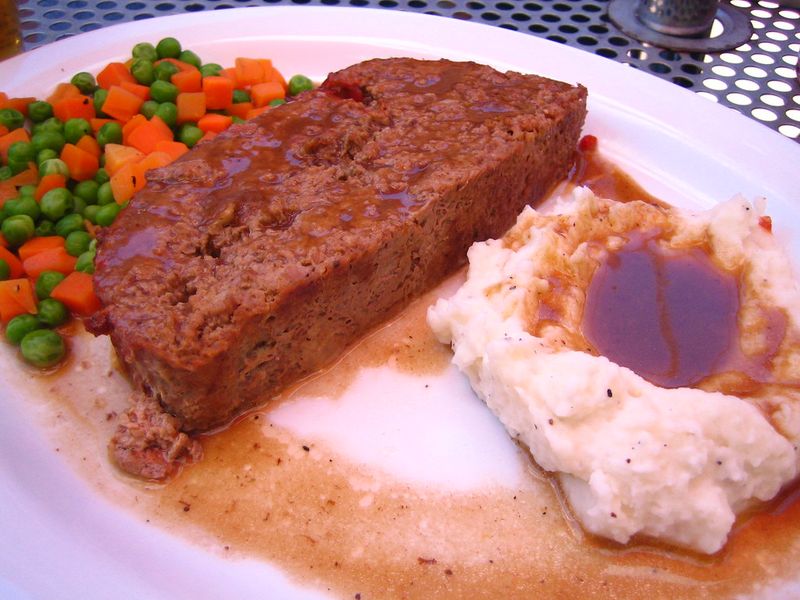 Meatloaf and mashed potatoes