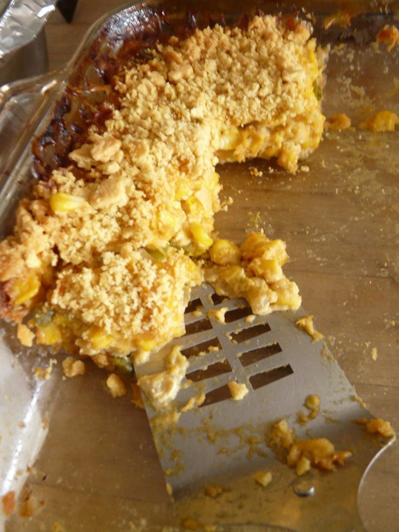 Leftover casserole reheated