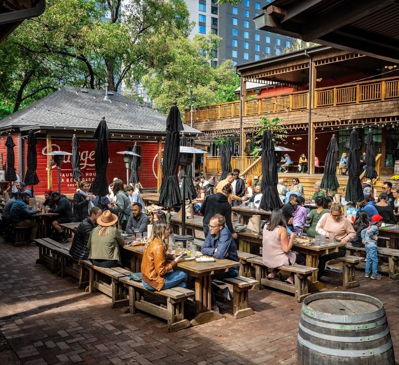 13 Texas Patio Restaurants With Views Worth Staying For 13 Banger's Sausage House & Beer Garden - Austin, Texas