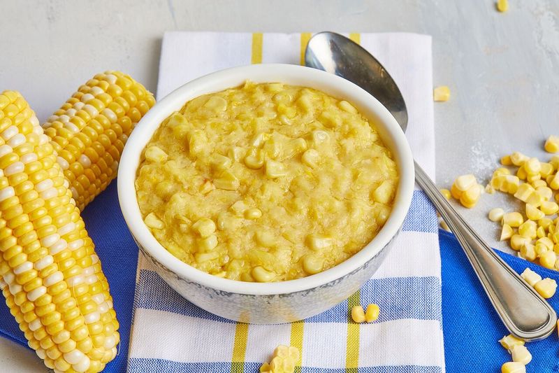 Creamed corn cans