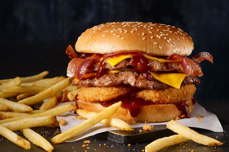The Greatest Fast Food Burgers of All Time, Ranked 23 Double Western Bacon Cheeseburger, Carl's Jr/Hardee's