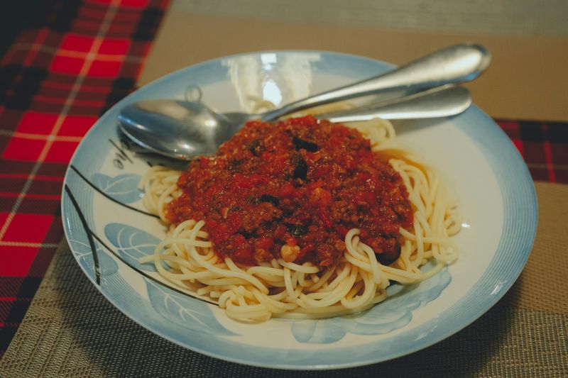 Spaghetti and meat sauce