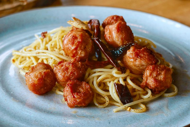 Spaghetti and meatballs