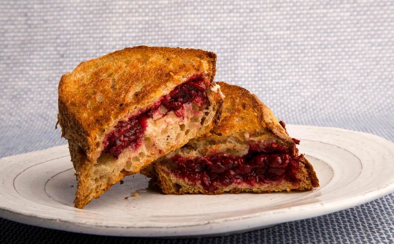 Jam on grilled cheese
