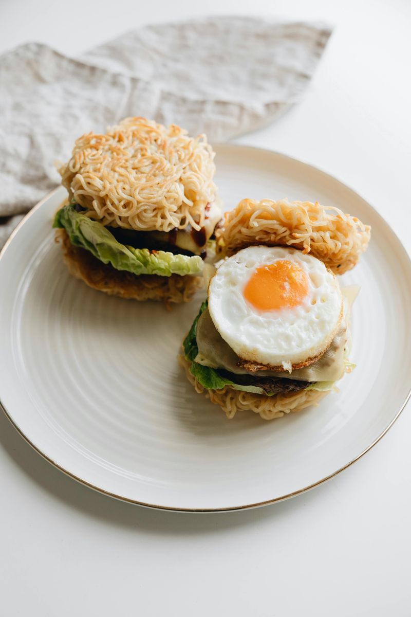 Egg on burger
