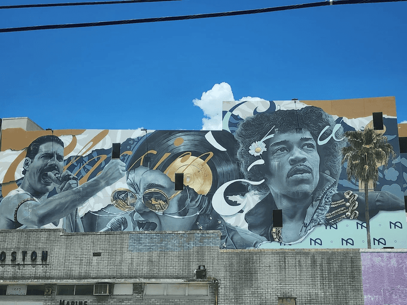 Colorful Murals Featuring Iconic Musicians